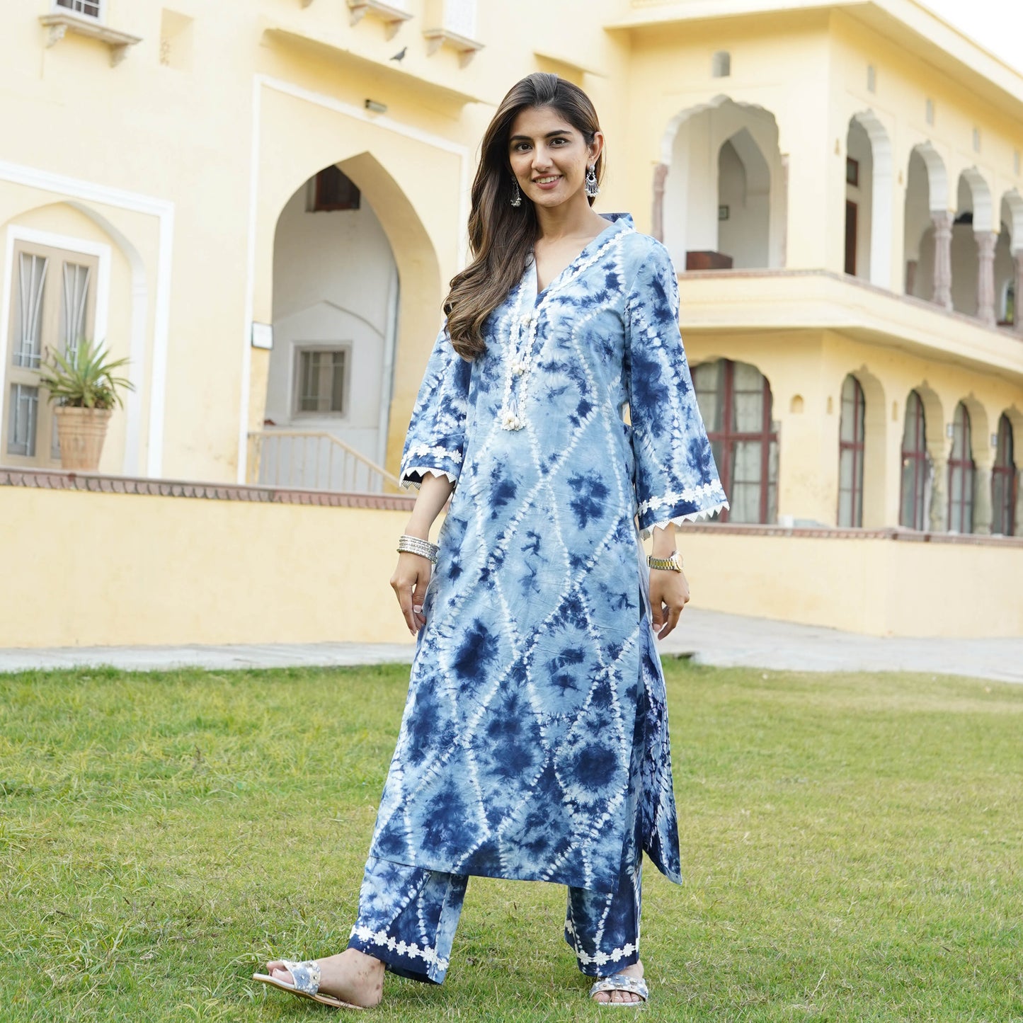 Shibori Straight Kurta Set | Relove