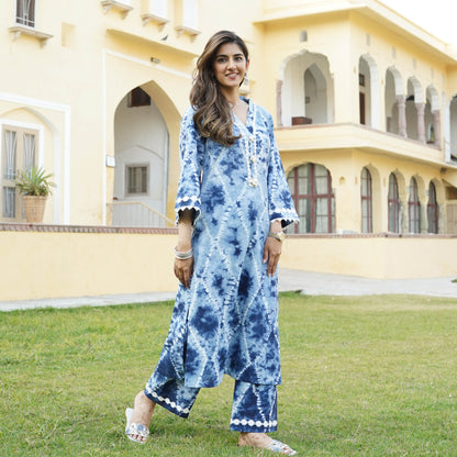 Shibori Straight Kurta Set | Relove