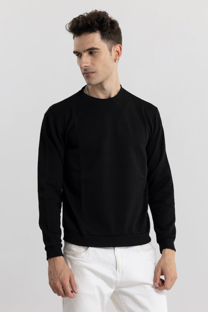 Chessboard Black Sweatshirt | Relove