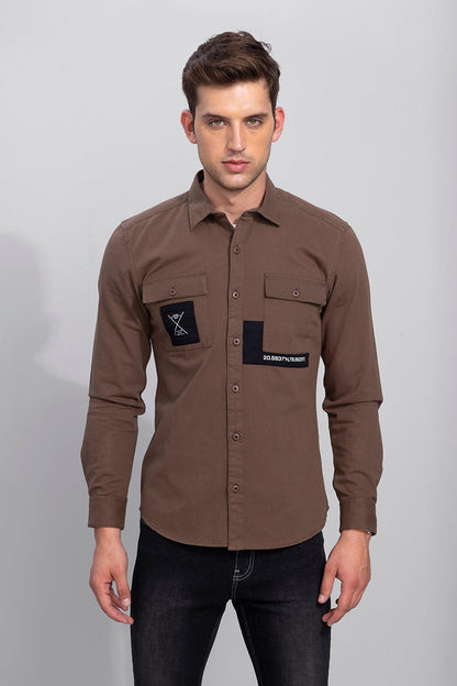 Soldiery Brown Shirt | Relove