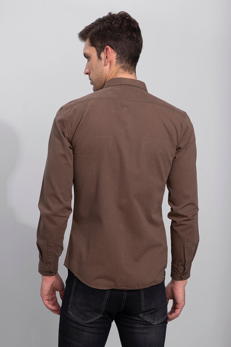 Soldiery Brown Shirt | Relove