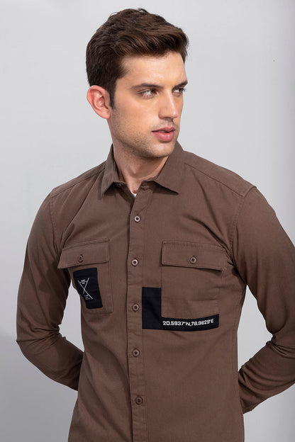 Soldiery Brown Shirt | Relove