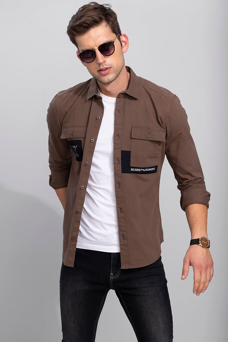 Soldiery Brown Shirt | Relove