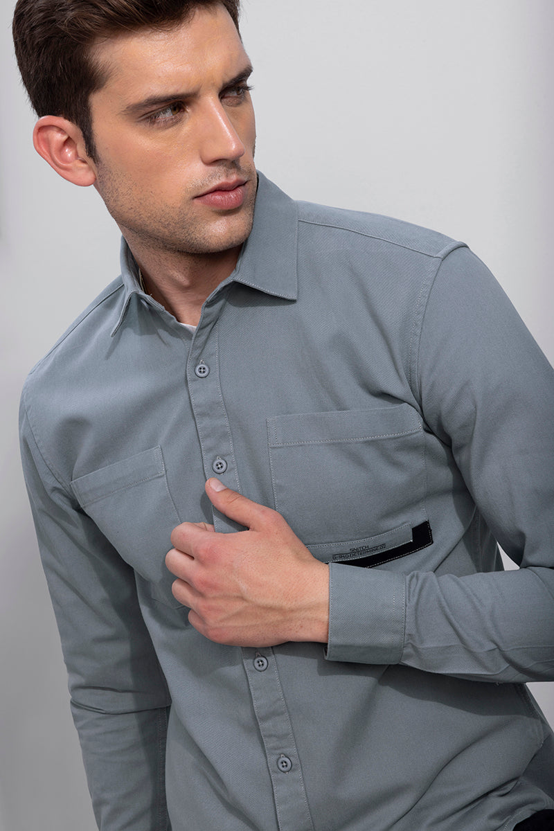 Twin Pocket Grey Shirt | Relove