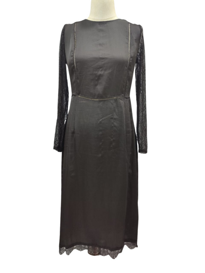ZARA Lace Black Silk Dress | Relove