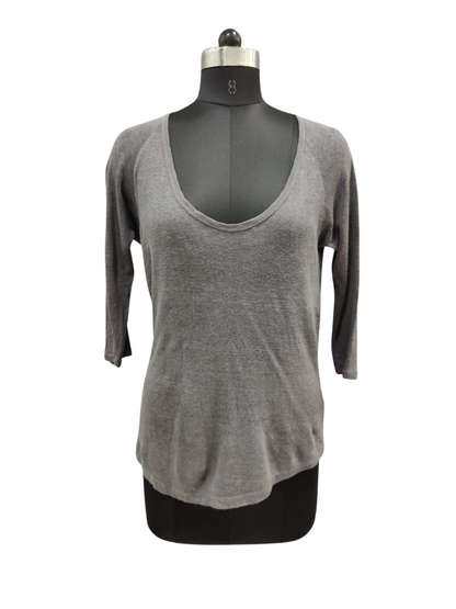 ZARA Grey Knit Full Sleeves Top | Relove
