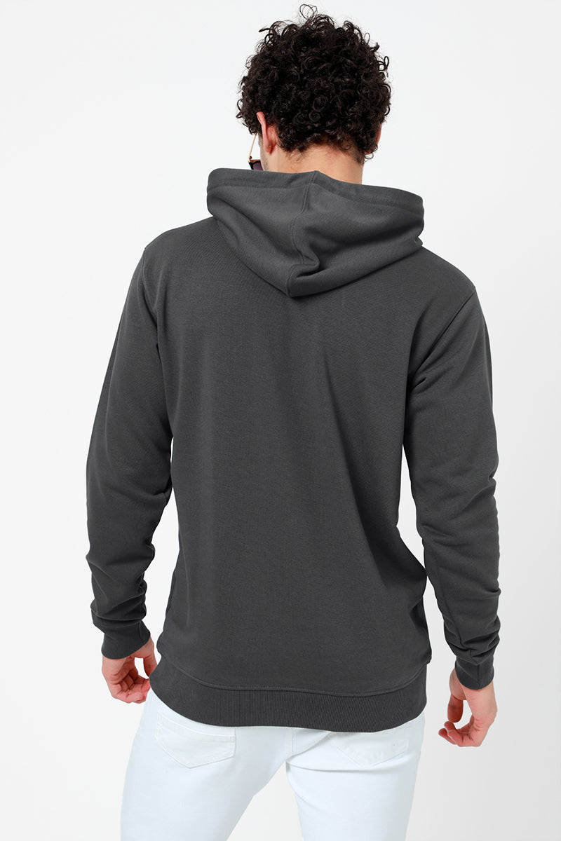 Solid Ash Grey Hoodie - SNITCH