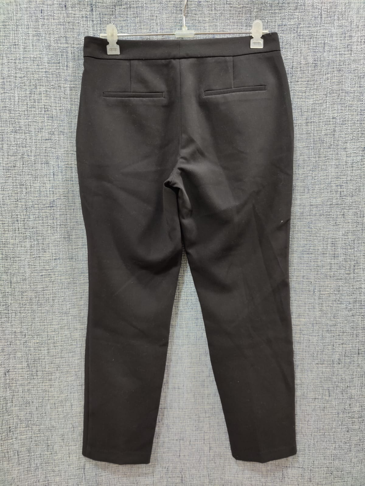 ZARA Solid Black Plain Trouser | Relove