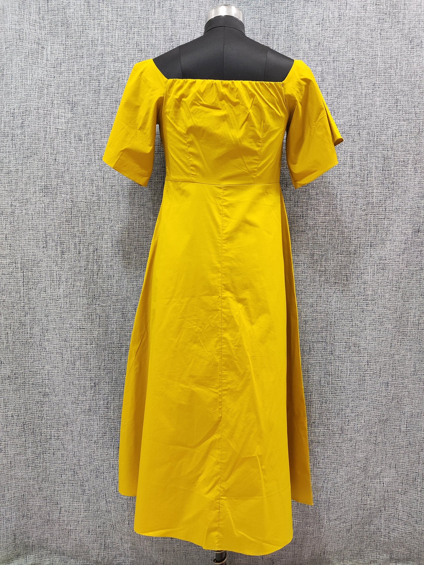 ZARA Yellow Midi Sabrina dress | Relove