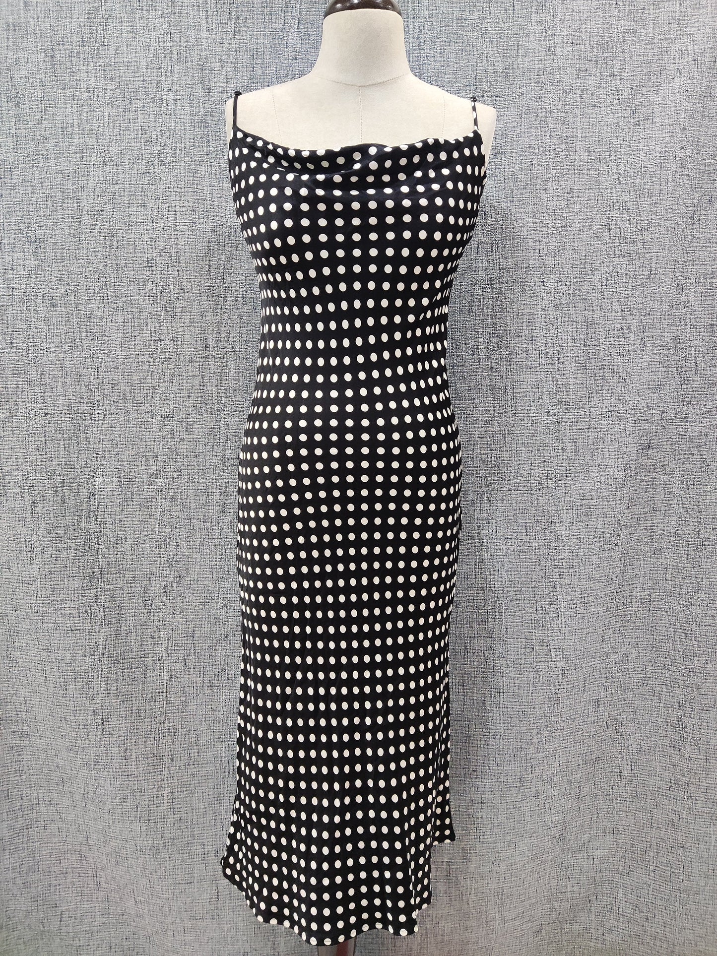 ZARA Black And White Polka Dots Strap Dress | Relove