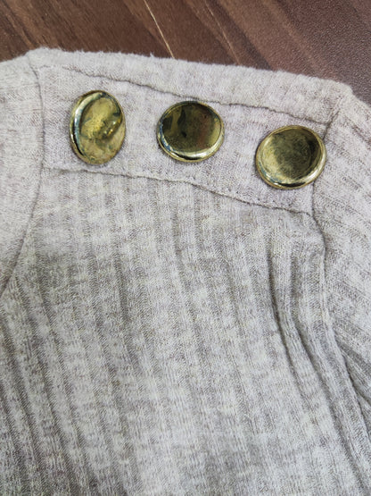 ZARA White Knit Shoulder button Crop Top | Relove