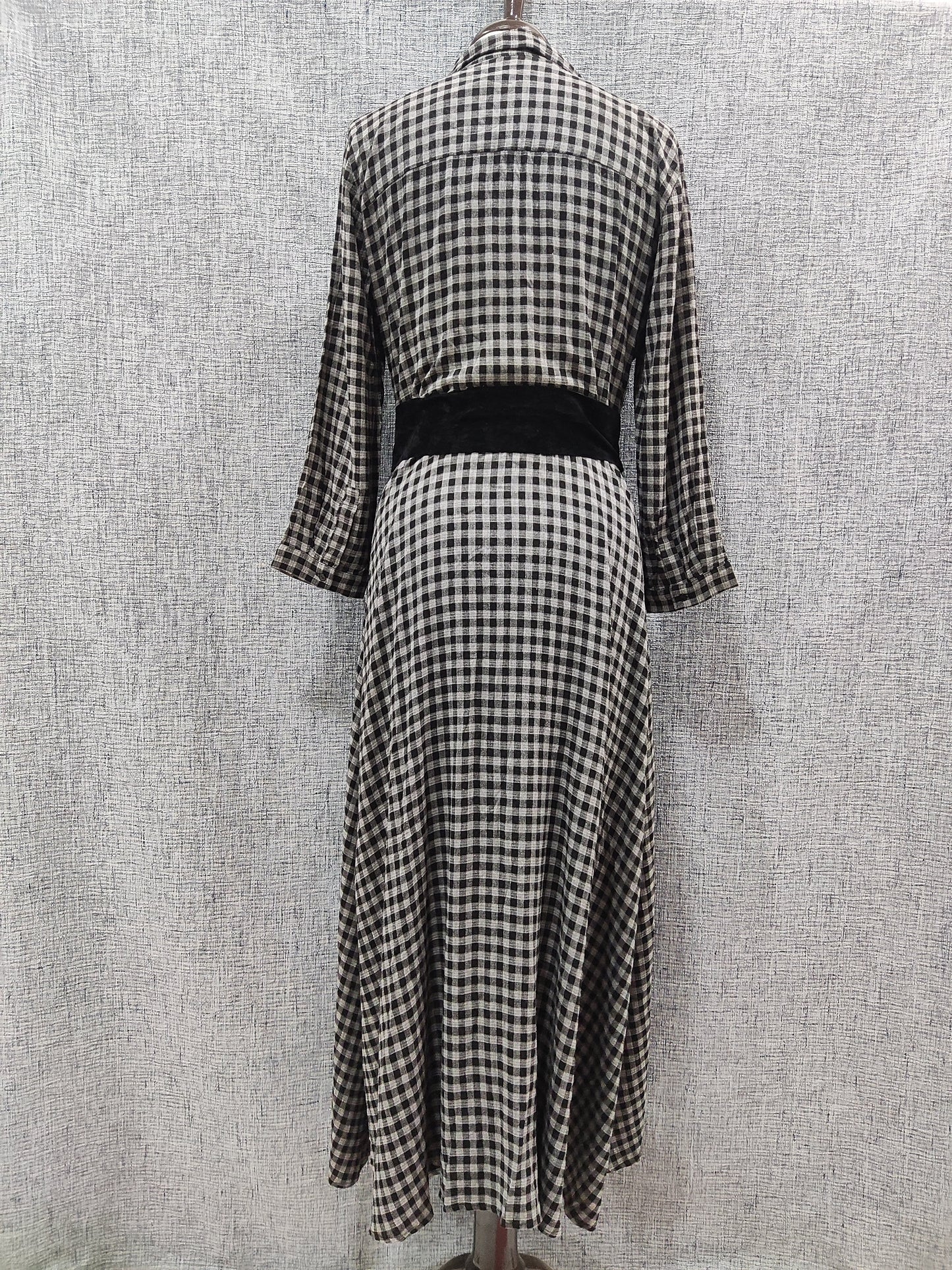 ZARA Grey Checkered Maxi Dress | Relove