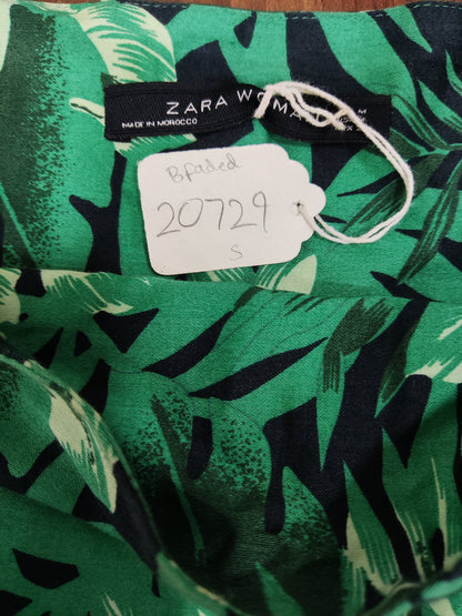 ZARA Green Tropical Print Dress | Relove