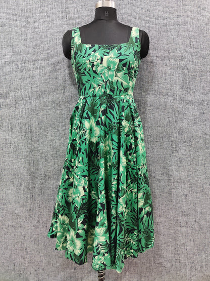 ZARA Green Tropical Print Dress | Relove