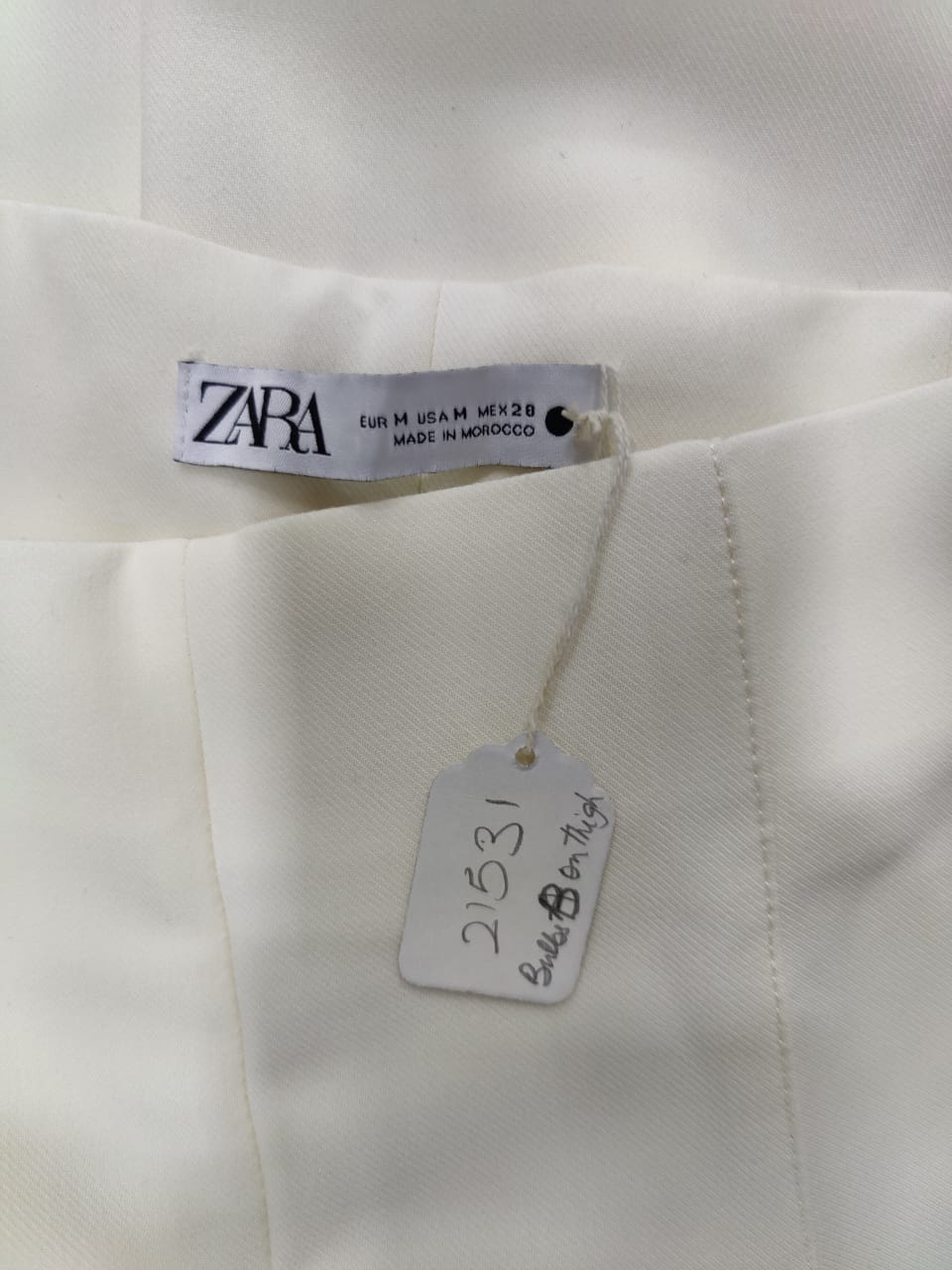 ZARA Cream High Waist Trousers | Relove