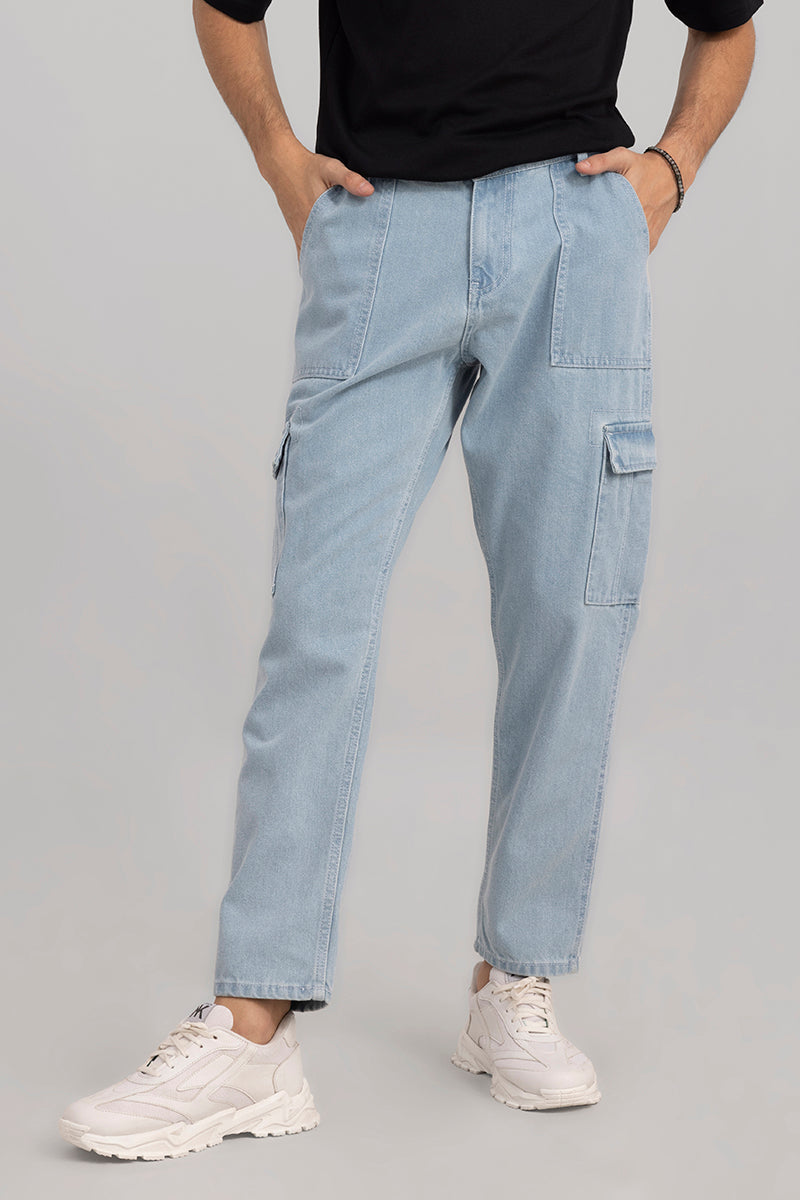 Ice Blue Baggy Fit Jeans | Relove