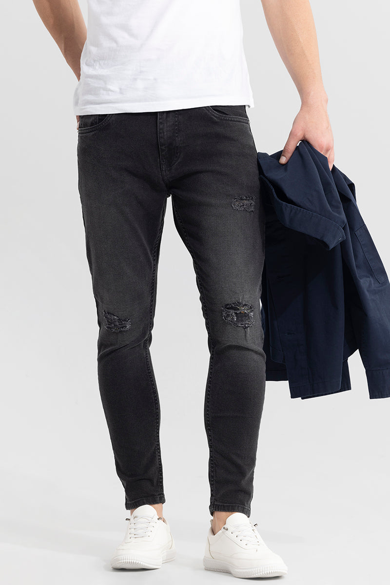 Camo Distressed Black Skinny Jeans | Relove