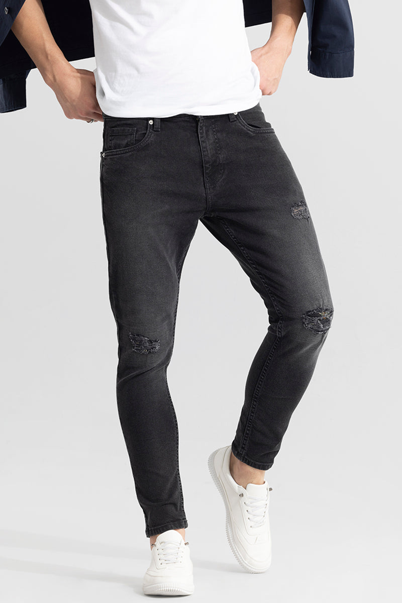 Camo Distressed Black Skinny Jeans | Relove