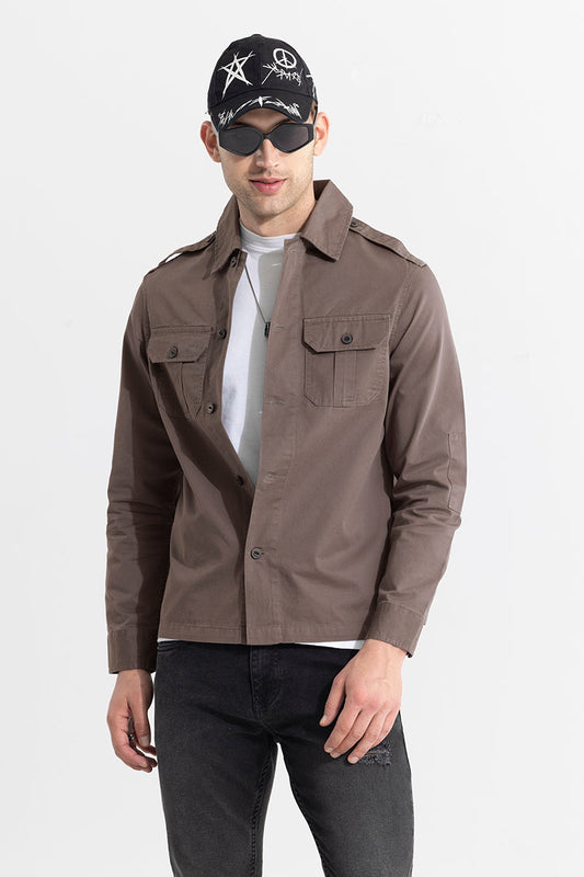 WingFlap Ash Grey Overshirt | Relove