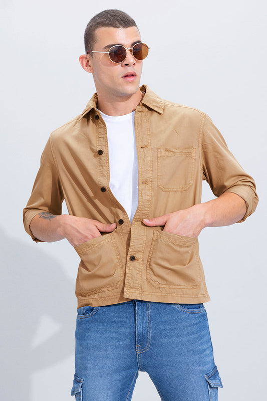 Trois Beige Overshirt | Relove