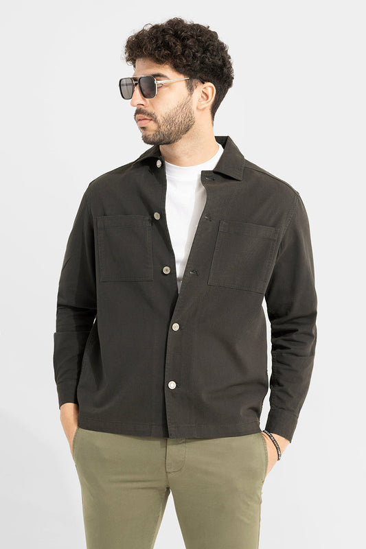 Enthuse Ash Black Overshirt | Relove