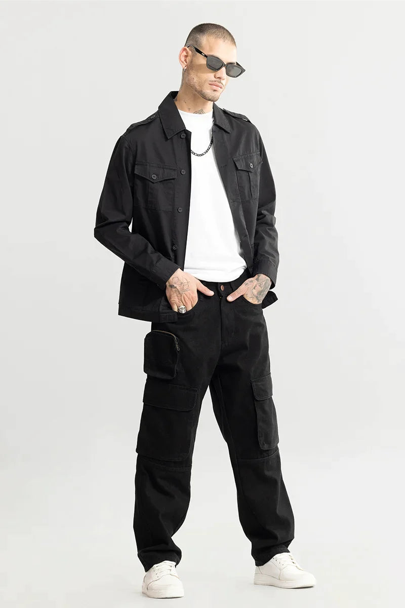 Vogue Black Utility Baggy Fit Jeans | Relove