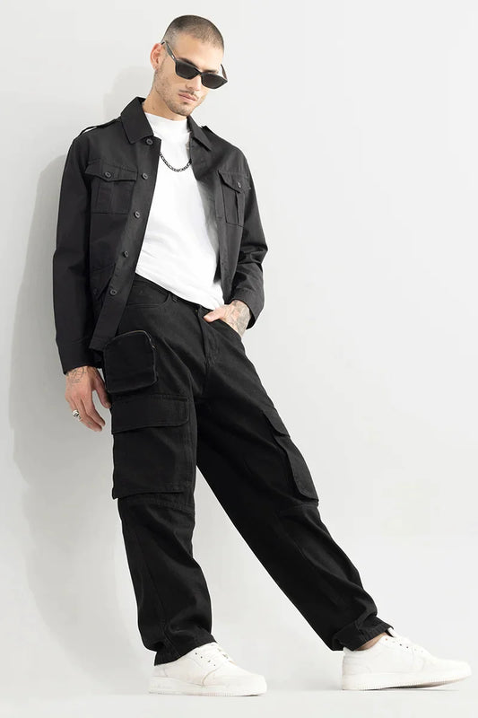 Vogue Black Utility Baggy Fit Jeans | Relove