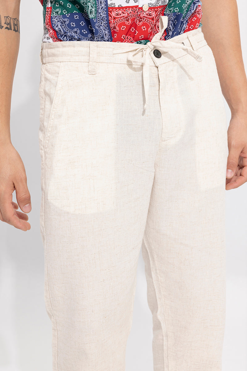 Lin Cream Linen Pant | Relove