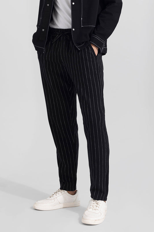 Aurabreeze Jet Black Linen Pant | Relove