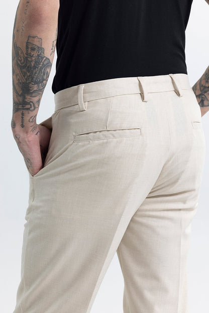 Flexy Cream Trouser | Relove