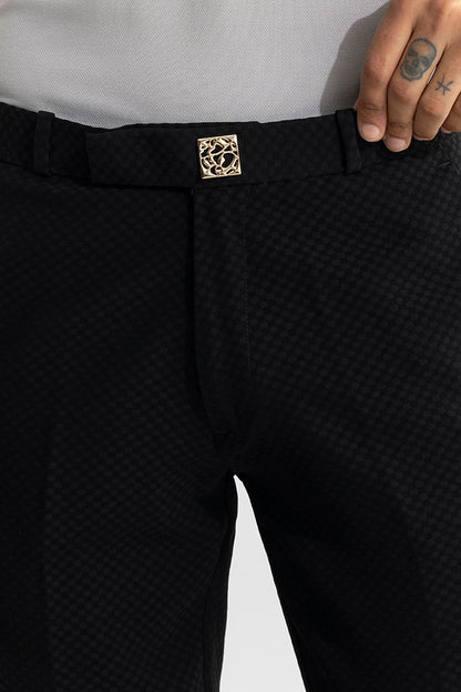 Staunton Black Checkered Trouser | Relove