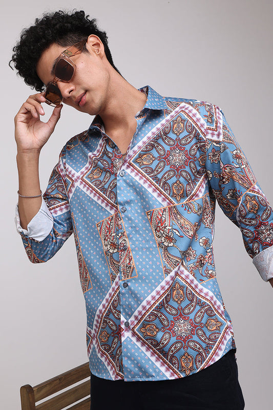 Bandana Paisley Blue Shirt | Relove