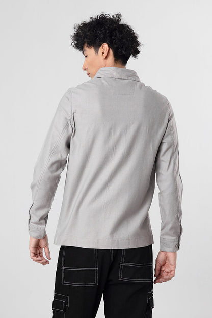Lino Grey Linen Overshirt | Relove