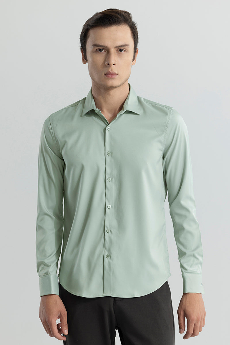 Double Cuff Mint Green Shirt | Relove