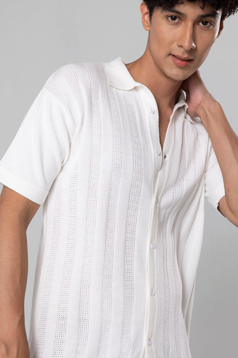 Elliot Knit White Shirt | Relove