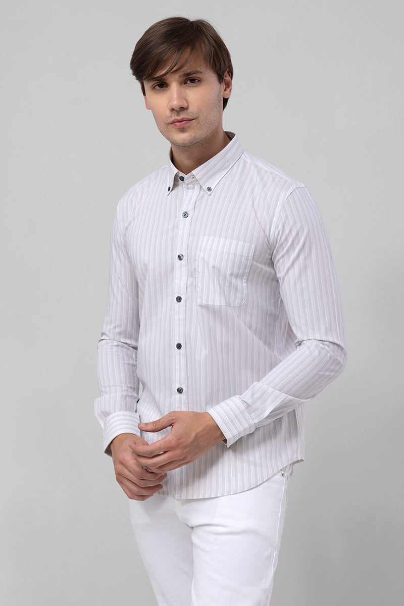 Pale Stripe White Shirt | Relove