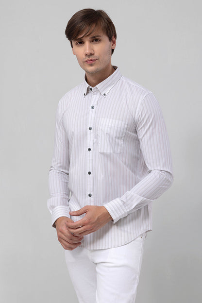 Pale Stripe White Shirt | Relove