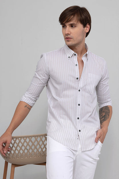 Pale Stripe White Shirt | Relove