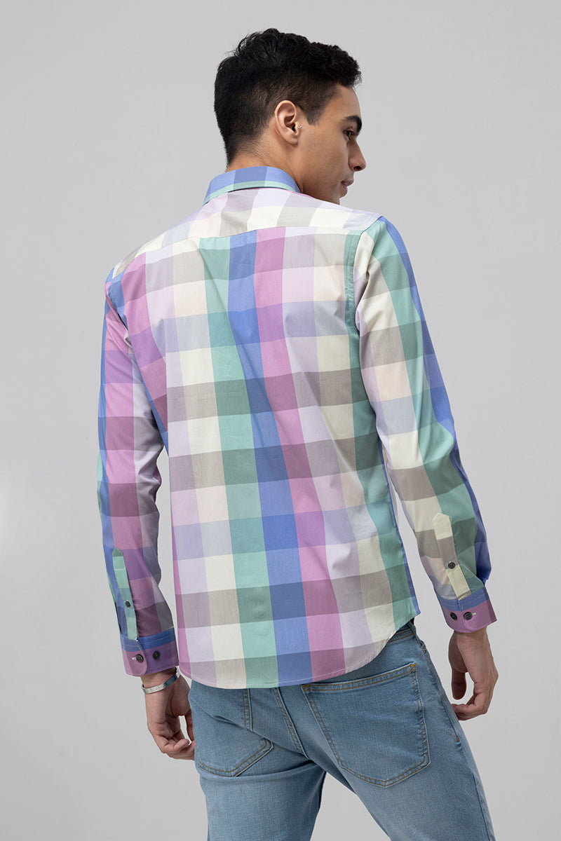 Gradient Checks Multicolour Shirt | Relove