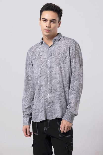 Curated Leaf Grey Shirt | Relove