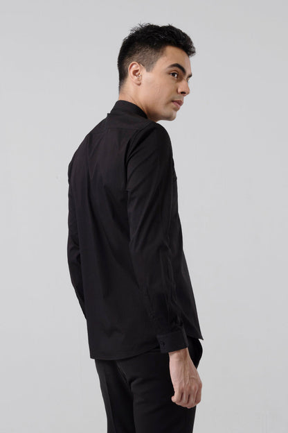 Honeydew Embroidered Black Shirt | Relove