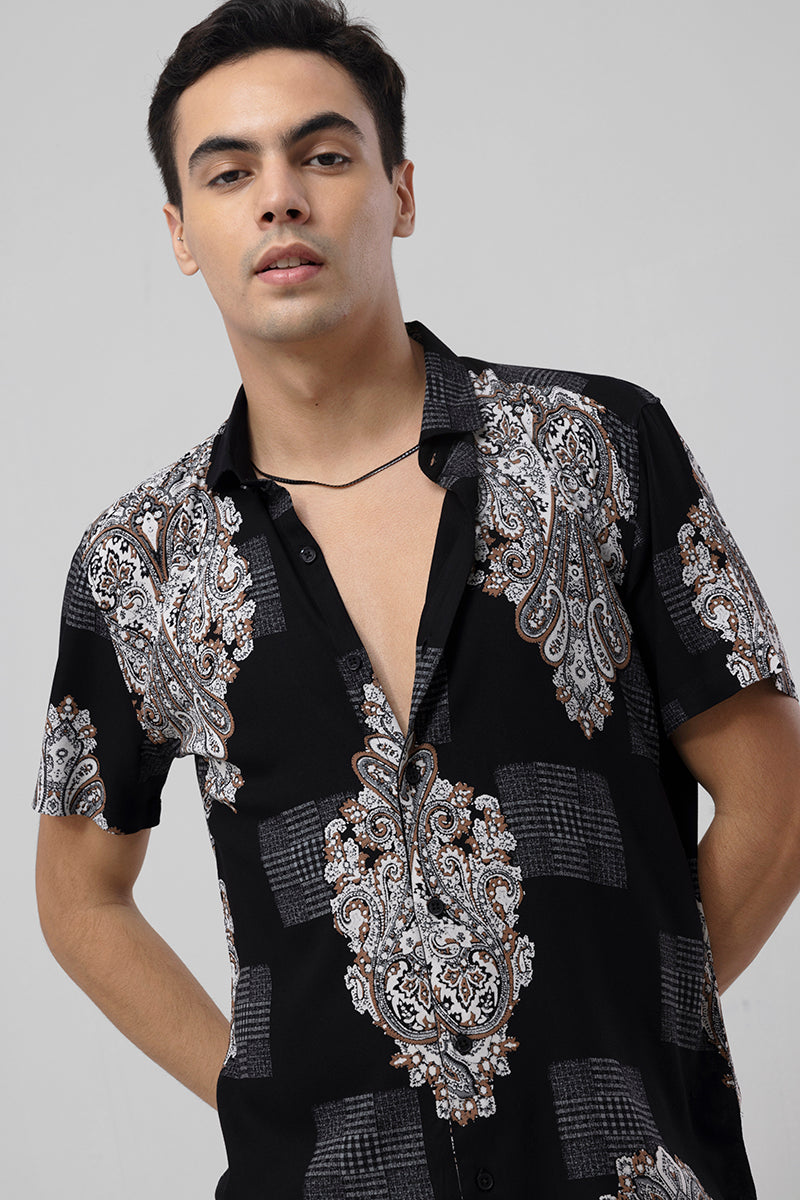 Victorian Damask Black Shirt | Relove