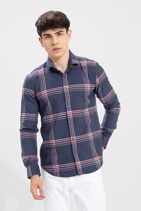 Everyday Checks Navy Shirt | Relove