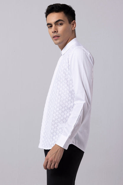 Julian Embroidered Sequin White Shirt | Relove