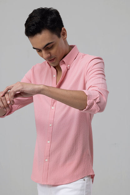 Wrinkle Crush Pink Shirt | Relove