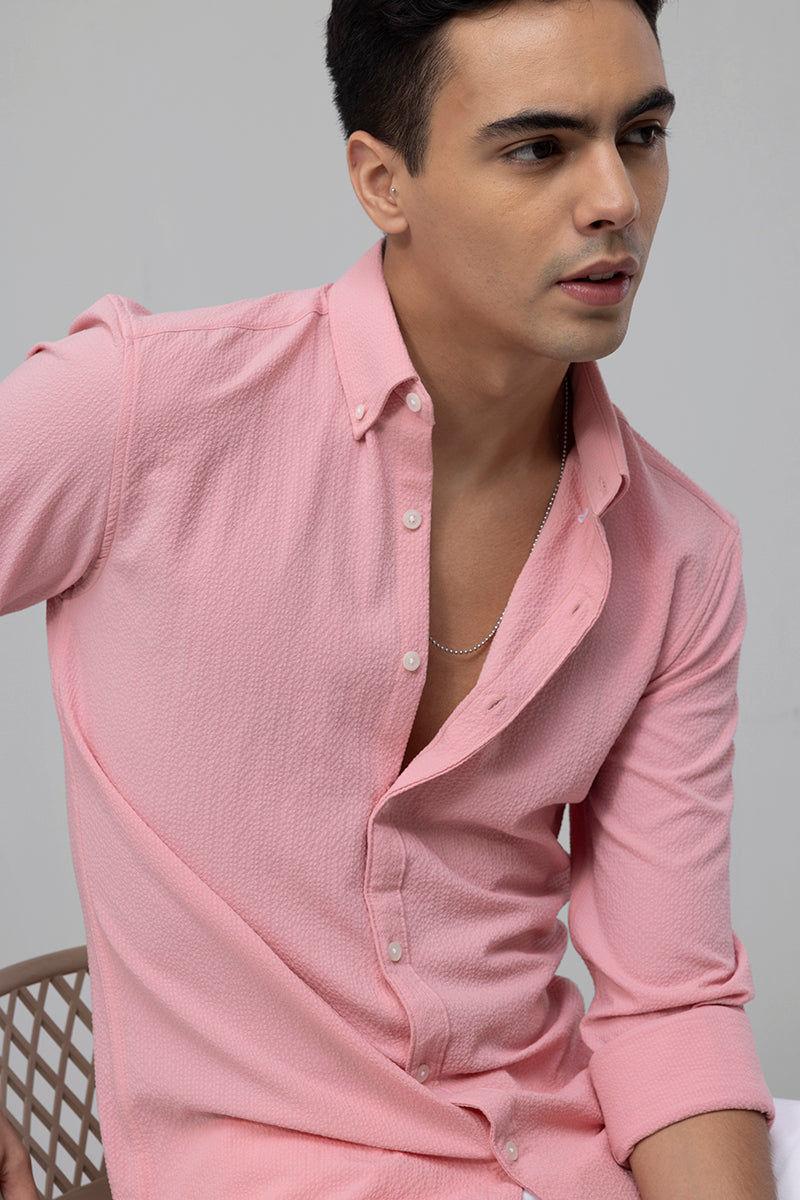 Wrinkle Crush Pink Shirt | Relove