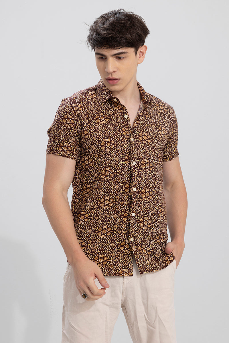 Bandhej Brown shirt | Relove