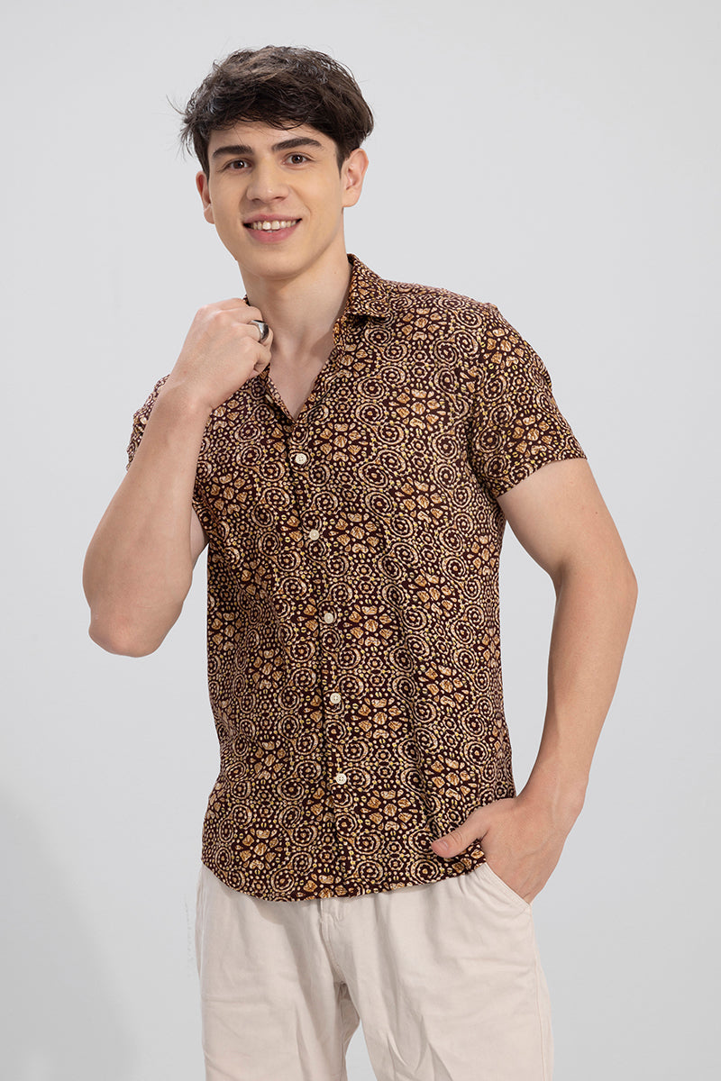 Bandhej Brown shirt | Relove