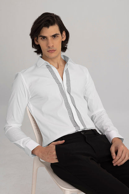 Crystal Embellished White Shirt | Relove