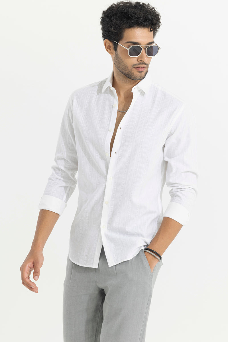 Braid Design White jacquard Shirt | Relove